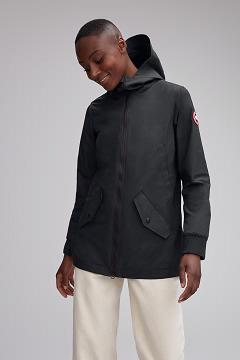 Chamarras Canada Goose Mujer Mexico - Ellscot Rompevientos Negros YX2517439